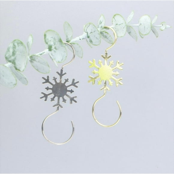 Gancho de pared con forma de copo de nieve navideño, colgante para decoración de escenas, gancho para árbol de Navidad, gancho navideño, gancho de copo de nieve