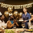thumbnail image 3 of Banner de cumpleaños KatChon Light Up de 10 pies con 8 modos de purpurina dorada, 3 of 9
