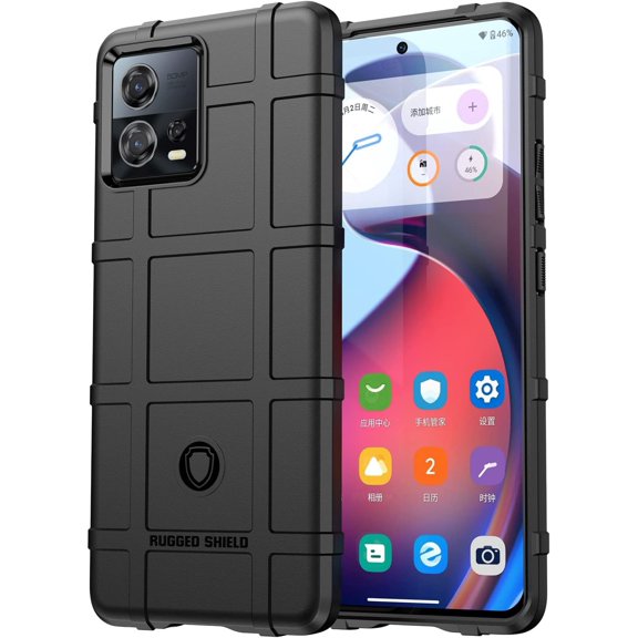 Case for Motorola Moto S30 Pro, Heavy Duty Shockproof Military Grade Drop Tested Field Phone Case Bumper Rugged Cover for Moto Edge 30 Fusion/S30 Pro HD Black