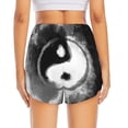 thumbnail image 4 of Uemuo Yin And Yang Pattern Women's Athletic Shorts High Waisted Running Shorts with Liner Pockets Gym Elastic Workout Shorts-XX-Large, 4 of 9