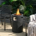 thumbnail image 2 of Costway Foyer Extérieur Rond au Propane 16 Pouces avec Pierres de Lave Housse Imperméable 30000 BTU Noir, 2 of 10