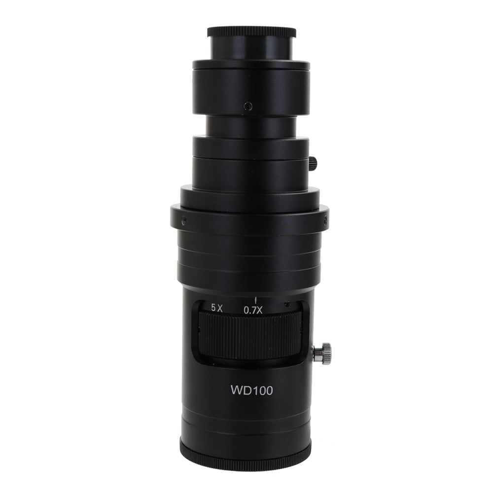 Microscope Lens,180X Monocular Optical Zoom C-Mount Eyepiece Lens 0.7X-4.5X Industrial Microscope Lens 