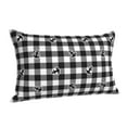 thumbnail image 2 of Kll Anchor Black Tartan Plaid Pillow Covers Envelope Closure,Super Soft And Cozy Fuzzy Fleece Pillow Case Cover 16"X24", 2 of 9