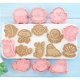thumbnail image 2 of Set of 8 Cookie Molds Set Biscuit Moulds Biscuit Molds Texture Baking Gadgets for Kitchen Baking Cookie Use, 2 of 7