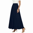 thumbnail image 2 of Women's Long Cotton and Linen Skirt with Elastic Waist, 2 of 7