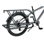 Mongoose Envoy Adult Cargo Bike, 26-Inch Wheels, 24 Speed, Gray