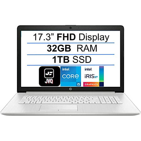 2022 Newest HP Pavilion 17 Laptop Computer 17.3" FHD IPS Display, 11th Gen Intel Quad-Core i5-1135G7(Up to 4.2GHz, Beat i7-10710U), 32GB RAM, 1TB SSD, HDMI, WiFi, Bluetooth, Webcam, Windows 10S+JVQ MP