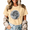 Apricot-1, variant on Giffimy Women's Watercolor Rainbow Gradient Full Moon Star Copy Moon Joy Graphic Cropped Short Sleeve T-shirt Classic Relaxed Fit Casual Tee For Pastel Starry Sky Aesthetic Lovers