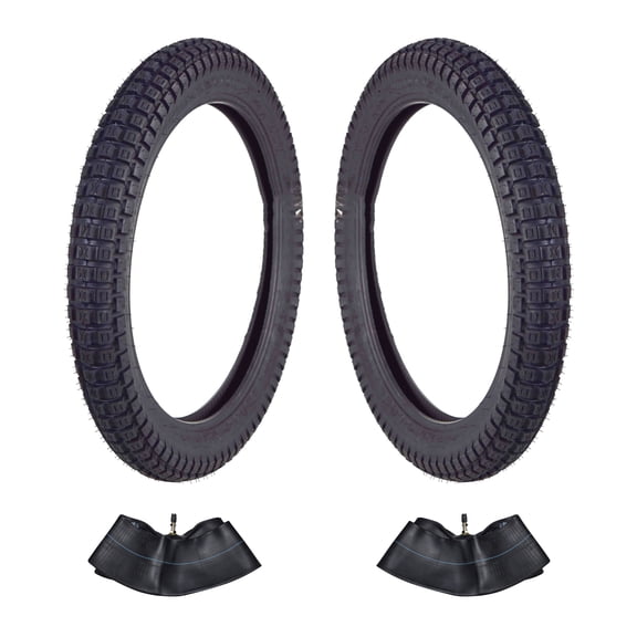Front/Rear Trail Tire Set 2.75-17 with 270/300-17 TR4 Tubes (2-Pack)