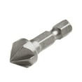 thumbnail image 5 of 3pcs 6 Flute Chamfer Bits 90 Degree Countersink Drill Bit 6.35mm Hex Shank Burr Removal Angle For Workpiece Removal Burr, 5 of 11