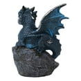 thumbnail image 3 of Blue Dragon with Crystal Egg Nest Medieval Fantasy Figurine Decoration New, 3 of 6