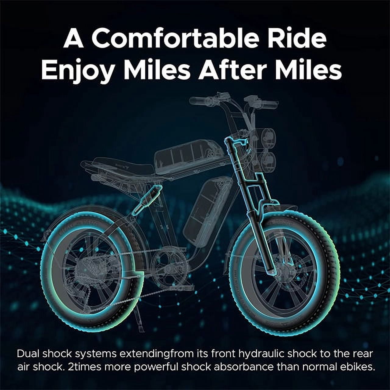 ENGWE M20 1000W Electric Bike for Adults,28mph Moped 20'' Fat Tire E-Mountain bike 48V13A,UL2849,Green