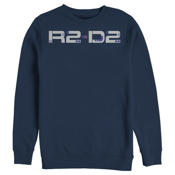 Men's Star Wars: The Rise of Skywalker R2-D2 Text Sweatshirt Navy Blue 3X Large