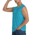 thumbnail image 3 of Disketp Blue Glitter Sleeveless Tshirts For Men, Muscle Shirts For Men Dry Fit Tank Top-Medium, 3 of 8