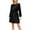 Black, variant on WJHWSX Fall Dresses for Women 2025,Womens Dresses,Dresses for Women,Long Sleeve,Crew Neck,Breathable,Solid,XL(US:10)