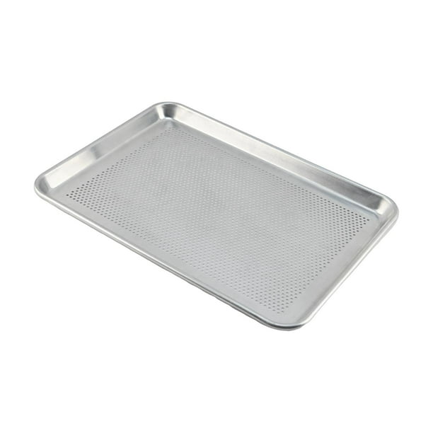 Bandeja para Horno Perforada, Bandeja para Pizza con Agujeros, Bandeja para Horno, Bandeja Rectangular para Hornear, Bandeja para Verduras para Fiesta 60x40cm
