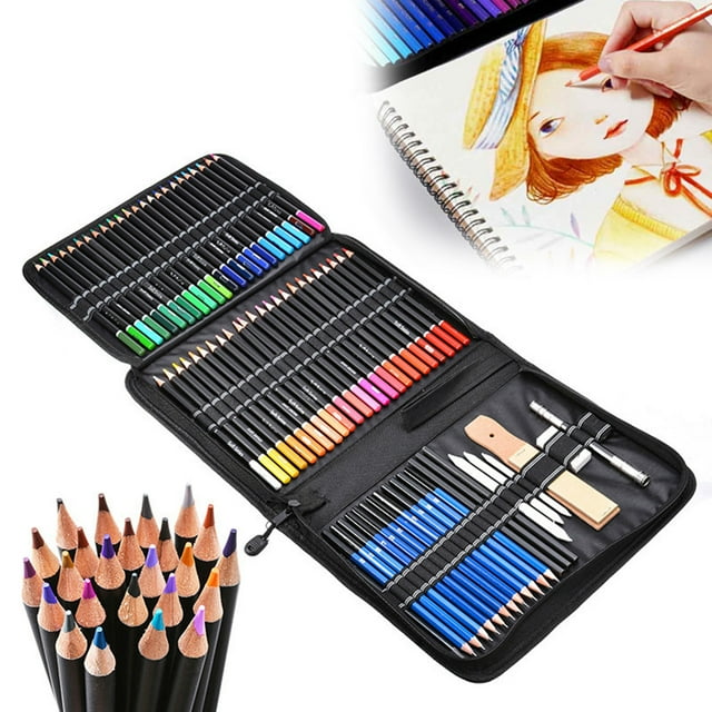 Juego de lápices de dibujo y bocetos profesionales de 95 piezas que incluye boceto de lápiz Carevas Pluma de dibujo
