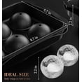 thumbnail image 5 of Whiskey Ice Ball Maker, [Fill Without Funnel & Easy Release] 2.2'' Round Large Ice Cube Trays with Cover, Reusable Sphere Silicone Ice Tray with Lids for Bourbon, Brandy, Whiskey, Gifts for Men, 5 of 5