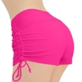 thumbnail image 2 of Women's High Waisted Yoga Shorts, Solid Color Stretch Boyshorts, Athletic Swim Shorts for Beach, Workout, Running and Daily Wear Size L, 2 of 5