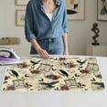 thumbnail image 4 of ZIATUBLES Raven Bat Skull Rose Print Ironing Blanket, Portable Lightweight Travel Ironing Board for Clothes, Heat Resistant Foldable Ironing Mat Pad Fits Small Space Halloween Deocr, 31.5" x 19.6", 4 of 7