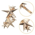 thumbnail image 1 of FONWILYO 2Pcs Golden Alloy Star Hair Clips Elegant Five Pointed Star Hair Pins for Decorative Use, 1 of 8