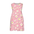 thumbnail image 2 of Pejock Girls Sleeveless Dress with Pockets - Full Print Cotton Spandex Jumper, Summer Casual & Party Dress for Toddler to Teen, Sizes 100-160 (3-14 Years), 2 of 8