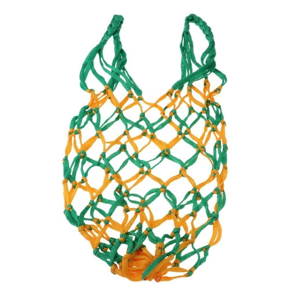 Sonducket Mesh Ball Bag Basketball Ball Carry Bag Holder Mesh Net Storage Deportes y aire libre Verde amarillo