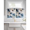 thumbnail image 2 of Half Window Curtains 24 Inches Long, Blue Geometric Window Treatment Curtain Drapes, Modern Abstract Oil Painted Short Curtains Tiers for Kitchen Over Sink, 27.5"x24", 2 Panels, 2 of 7