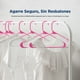 thumbnail image 3 of Ganchos de Plastico Premium SereneLife, Antideslizantes, Ahorradores de Espacio, Duraderos y Resistentes, para Camisas, Suéteres, Sudaderas, Abrigos, Pantalones y Vestidos, Rosa, Pack 30, 3 of 7