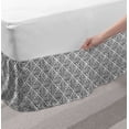 thumbnail image 2 of Abstract Bed Skirt, Boho Style Tribal Geometric Squares and Circles Triangles Contemporary, Elastic Bedskirt Dust Ruffle Wrap Around for Bedding Decor, 4 Sizes, Charcoal Grey White, by Ambesonne, 2 of 2