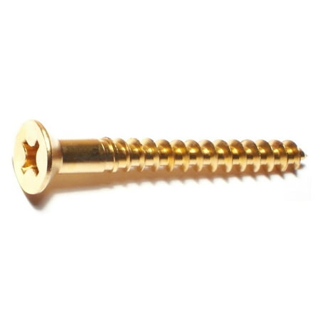 

#12 x 2 Brass Phillips Flat Head Wood Screws