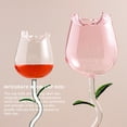 thumbnail image 5 of shyuyusa Creative Rose Wine Glasses Crystal Red Wine Glasses Rose Flower Goblet Wine Cocktail Juice Glass for Party Bar Wedding Rose Red Wine Cup High End Glass, 5 of 7