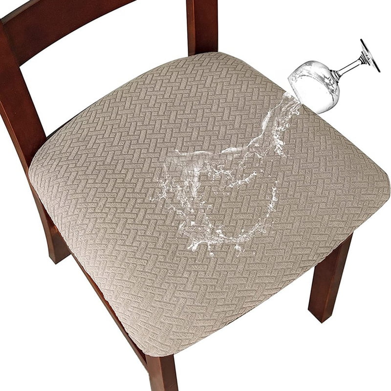 6 Waterproof Dining Chair Cover Jacquard Removable Chair Cushion