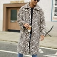 thumbnail image 5 of Tawop Jackets for Men Faux Fur Thermal Long Sleeve Mens Winter Coats,Khaki,S, 5 of 9