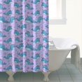 thumbnail image 4 of Purple Cartoon Narwhal Pattern Shower Curtain 84"x72" ,Bathroom Decorative Shower Curtains Set with 12 Hooks,Modern Waterproof Washable Shower Curtain, 4 of 6