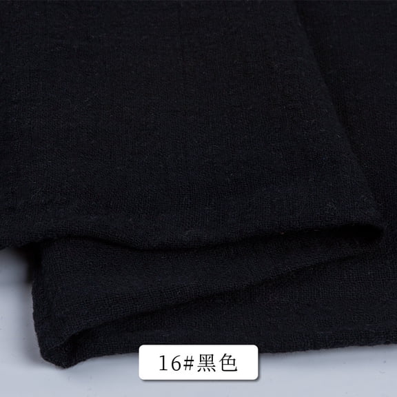 ERDOUY 39" × 53" Soft Breathable Cotton Linen Fabric, Premium Sewing Material for Tablecloths, Throw Pillow Covers, Sofa Covers & DIY Apparel Making,Black