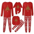 thumbnail image 3 of Shadoumai Matching Family Christmas Pajamas For Couples, Xmas Tree Print Tops Long Sleeve Holiday Sleepwear Sets For Mom Dad Fall Clothes, 3 of 4