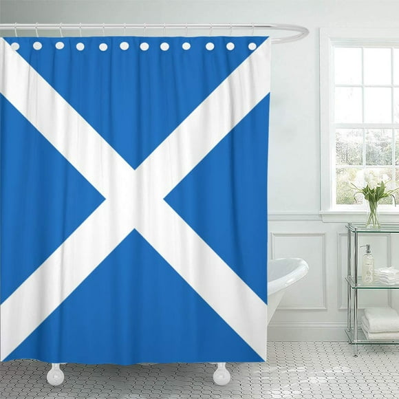 SUTTOM Scot Scotland Saltire Scottish Flag Official Andrew Cross Alba Shower Curtain 60x72 inch
