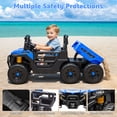 thumbnail image 6 of 2-In-1 24V 440W Kids Ride On Electric Dump Truck Car with Parental Remote, 4WD Electric Car with Anti-Collision Bar, Ride on Toy with Bluetooth/MP3, Gift for Kids Boys Girls Aged 3-5, Blue, 6 of 8