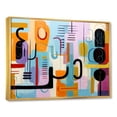 thumbnail image 3 of Designart "Midcentury Funny Collage Geometric Delight IV" Extra Large Abstract Framed Wall Art - Modern Colorful Abstract Geometric Bedroom Framed Canvas Wall Art, 3 of 7