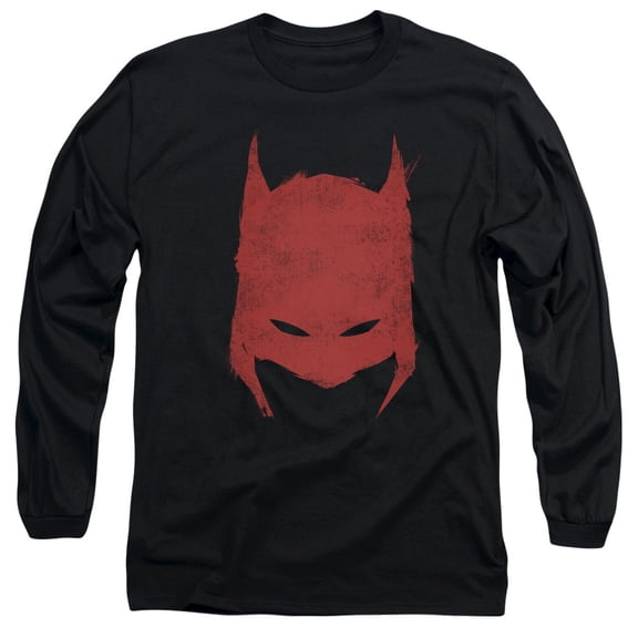 Batman Hacked & Scratched Long Sleeve Adult 18/1 T-Shirt Black