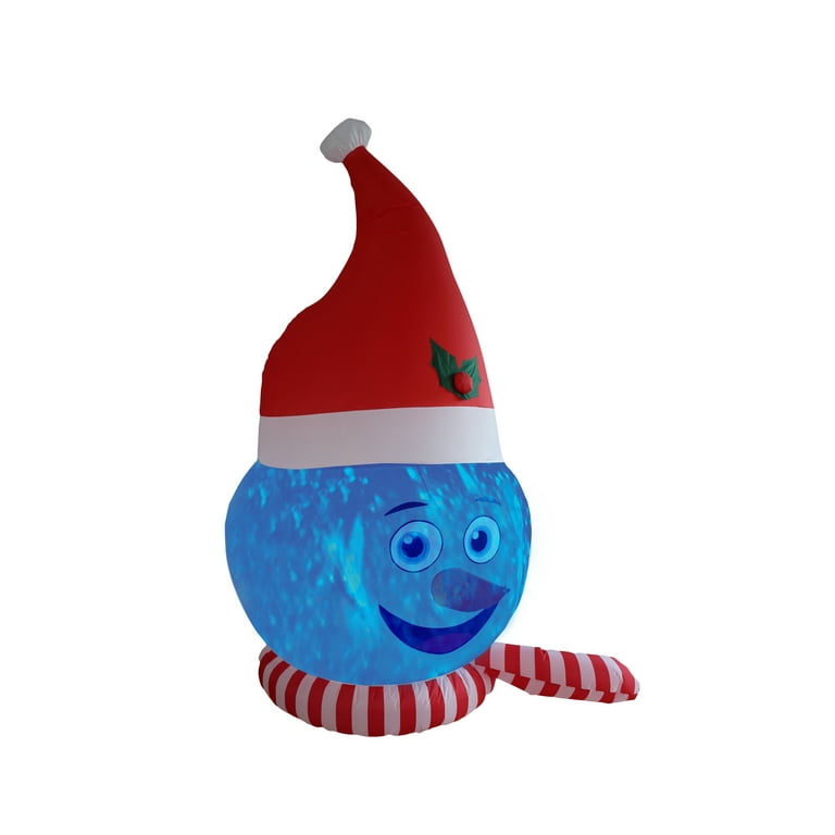 A Holiday Company 8ft Tail Snowman Head with Blue Shimmer