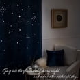 thumbnail image 3 of Aurora Home Night Sky Laser Punched Blackout Thermal Silver Grommet Curtains (Set of 2) Indigo, 3 of 5