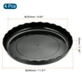 thumbnail image 2 of Unique Bargains 12' Plastic Wave Round Plant Pot Saucer Flower Drip Tray, Black 4 Pack, 2 of 5