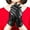Black, variant on Womens Winter Leather Gloves Short Gloves Winter Warm Driving Gloves for Girls