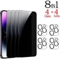 thumbnail image 1 of 1-4Pcs Anti-Spy Glass For iPhone 15 14 13 Pro Max Privacy Screen Protectors & Camera Protection Film For iPhone15 12 11 Pro mica, 1 of 6