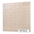 thumbnail image 4 of Papel tapiz 3D Etiqueta de pared de ladrillo Espuma TV Calcomanía de fondo Autoadhesivo Peel adhesivo, 10 piezas, Beige sidaley HA002452-24, 4 of 6
