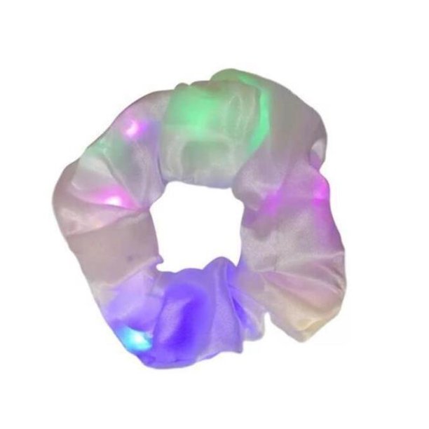 Gomas luminosas LED para mujeres y niñas, diadema, soporte para cola de caballo, cuerda para el cabello, bandas para el cabello, banda de goma, accesorios para el cabello