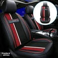 thumbnail image 3 of Maidao Car Seat Covers Leather for BMW for X2 2017-Present 5 Seats Waterproof Soft Front Rear Cushion Protector Black and Red, 3 of 9