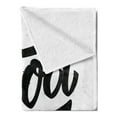 thumbnail image 2 of Chill Soft Flannel Fleece Throw Blanket, Hand Drawn Style Lettering Motivation Phrase Modern Grunge Look, Cozy Plush for Indoor and Outdoor Use, 50" x 70", Black White, by Ambesonne, 2 of 5